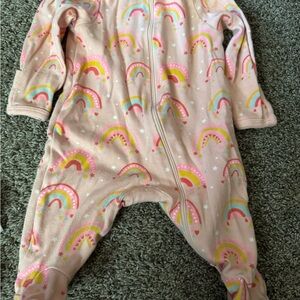 Wonder Nation Pink One Piece with Rainbow Design